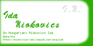 ida miokovics business card